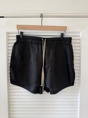 Rick Owens Black Shorts with Signature Drawcord